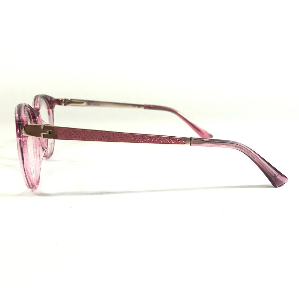 Nicole Miller Eyeglasses Frames ELLA C02 Clear Pink Horn Gold Round 48-15-125